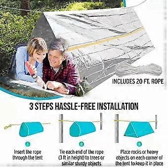 Notfall-Faltzelt, Überlebenszelt, Wanderzelt, Campingzelt, wasserdichtes 2-Personen-Notfall-Röhrenzelt für Outdoor-Aktivitäten