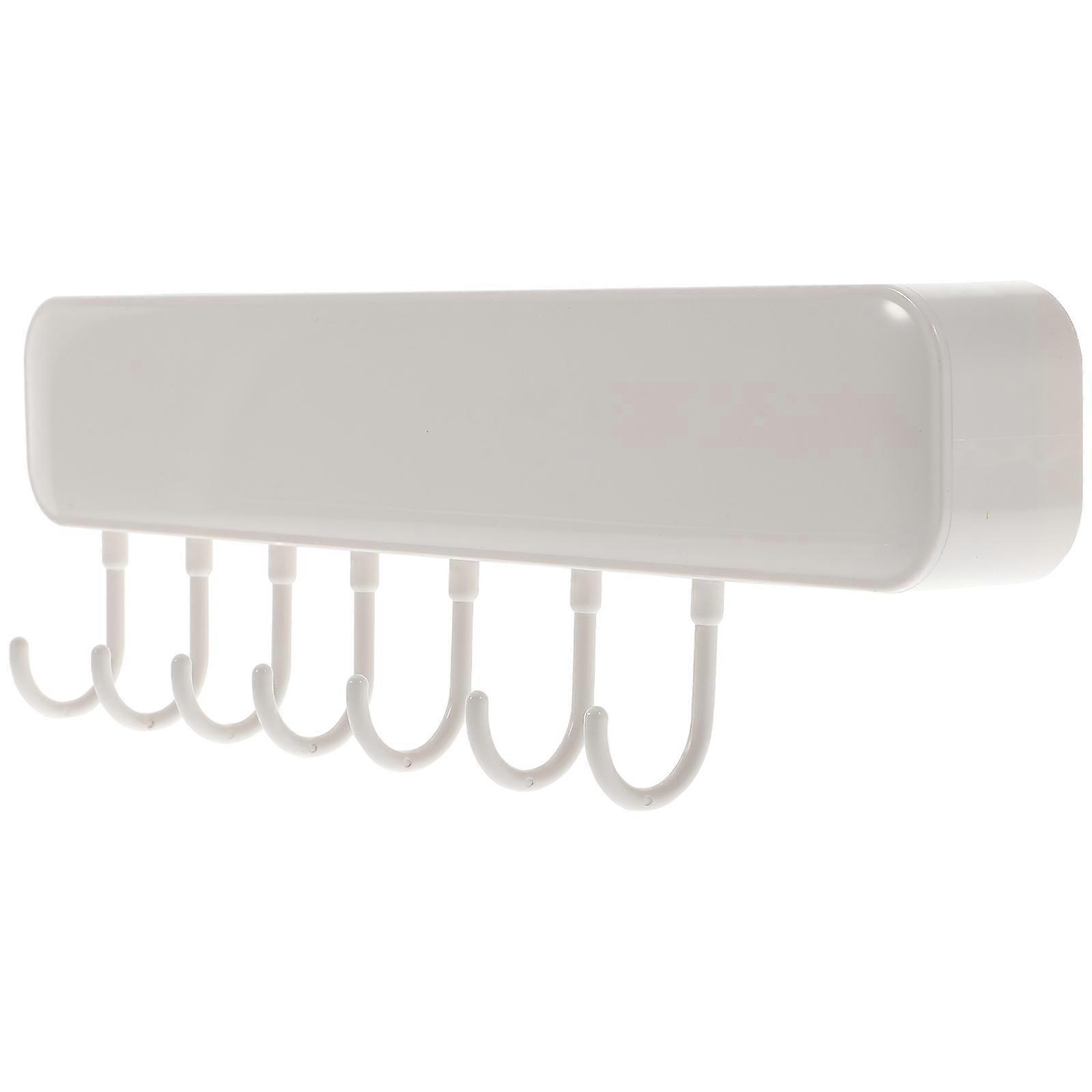Wall Hanging Hook Cutter Holder for Kitchen 2Pcs White Adhesive Hooks