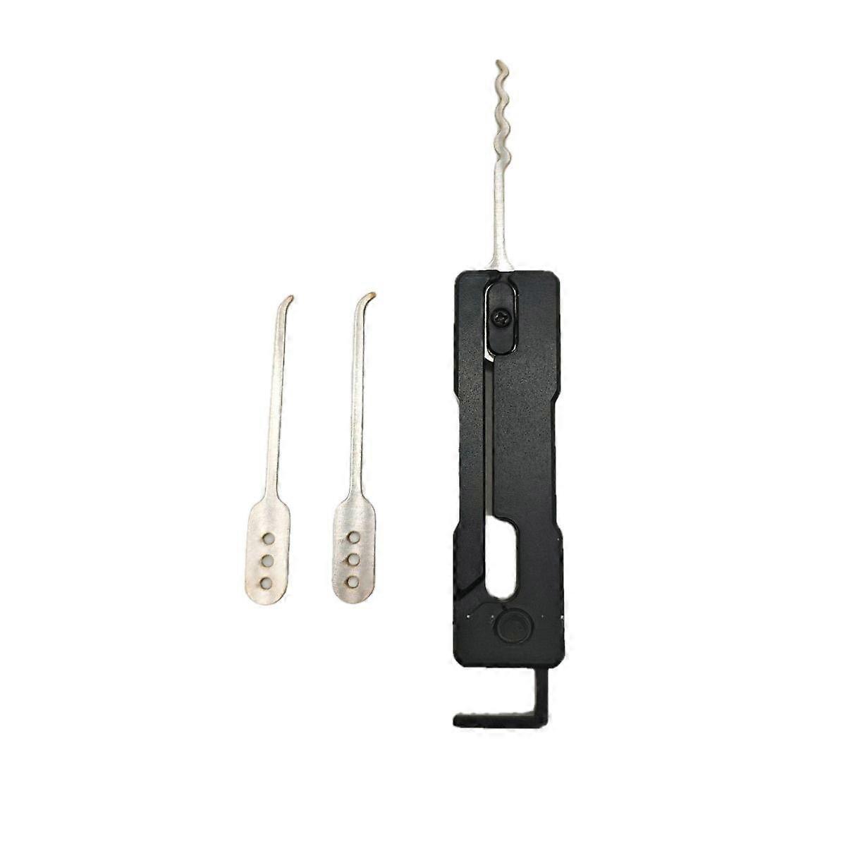 2025 Grav Pick Folding Locksmith Tool Set with 3 Interchangeable Profiles, Black