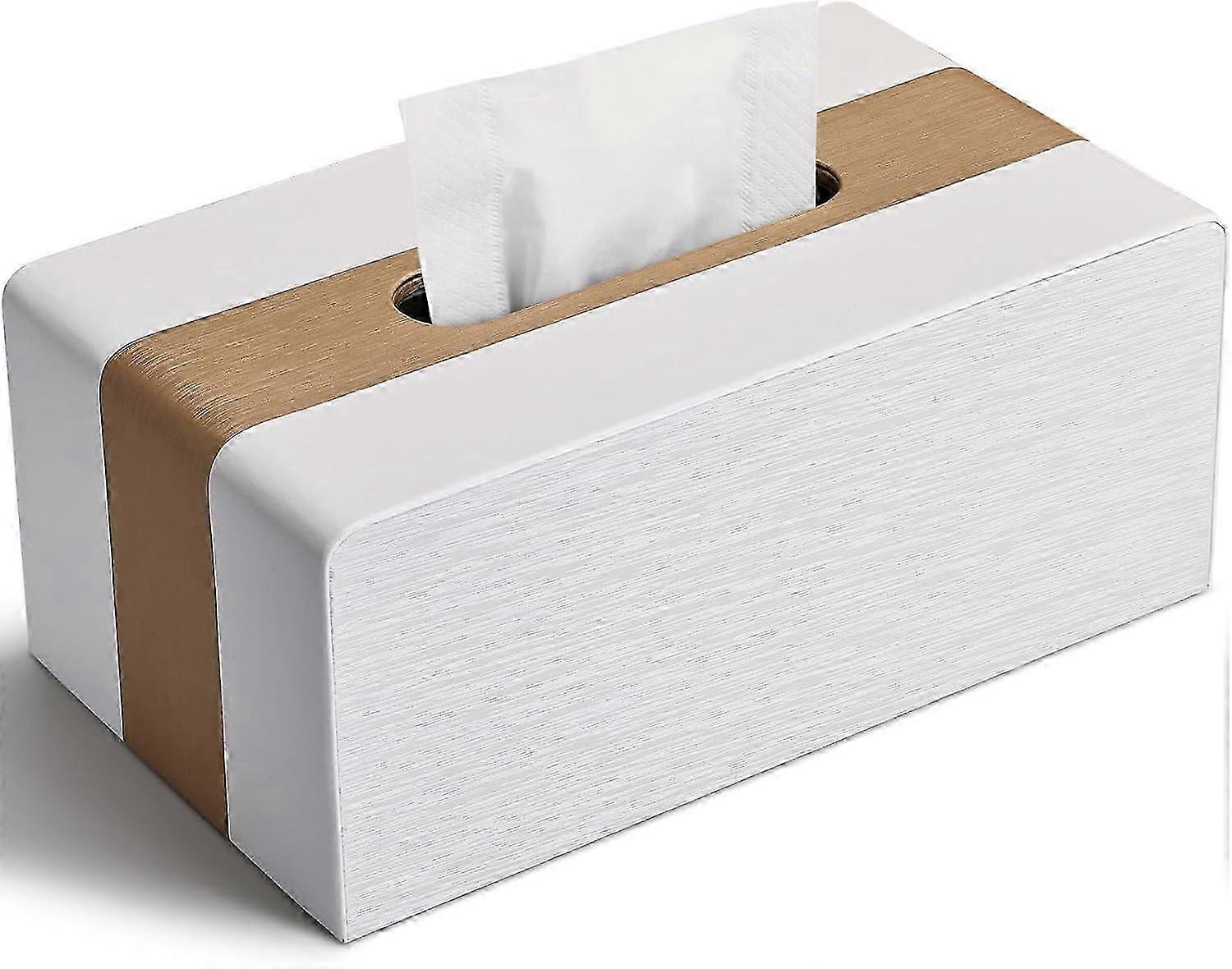 Tissue Box Cover - PU Leather Box Covers Rectangular Tissue Holder