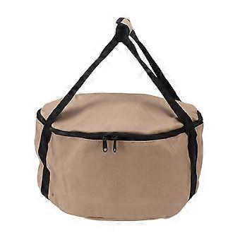 Camping Storage Bag Bucket Shape Large Capacity Waterproof Canvas Portable Travel Outdoor Storage Bag for Camping Travel L