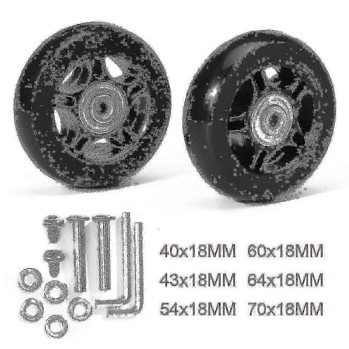 Silent Trolley Case Wheel Repair Kit - Universal Rubber Runner Replacement