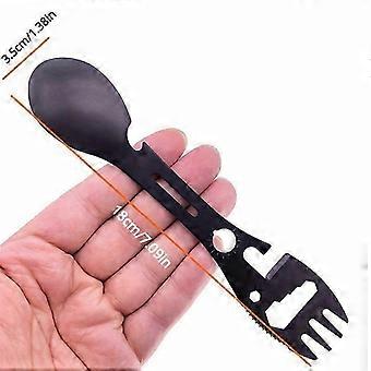 10-in-1 Stainless Steel Camping Spork Fork Spoon Knife Bottle Opener