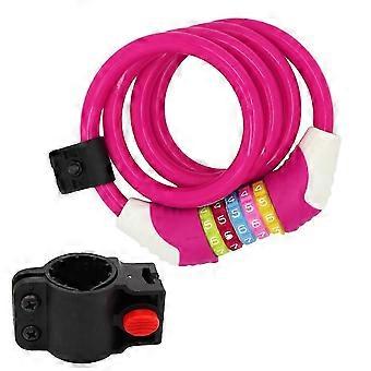 Hoge Veiligheid 5 van de de Draadfiets van het combinatiestaal het Slot Duurzame Roze 1PC