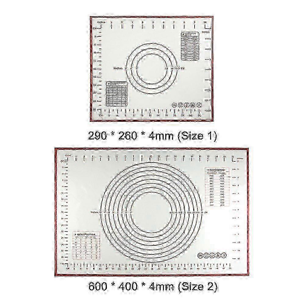Silicone Pastry Mat With Baking Conversion Chart