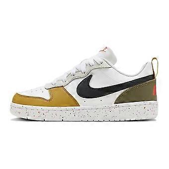 Nike Court Vision Low Skateboard-Schuhe aus Synthetikleder, Weiß/Braun, Unisex, HF0744-109