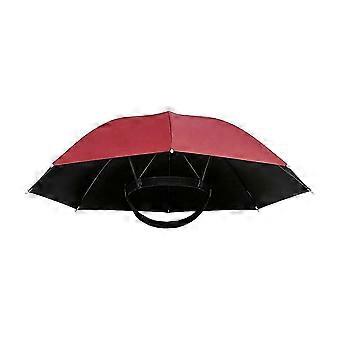 Hands-Free Umbrella Hat 70cm Sun Rain Head Umbrella with UV Underside for Fishing Gardening Walking A@q