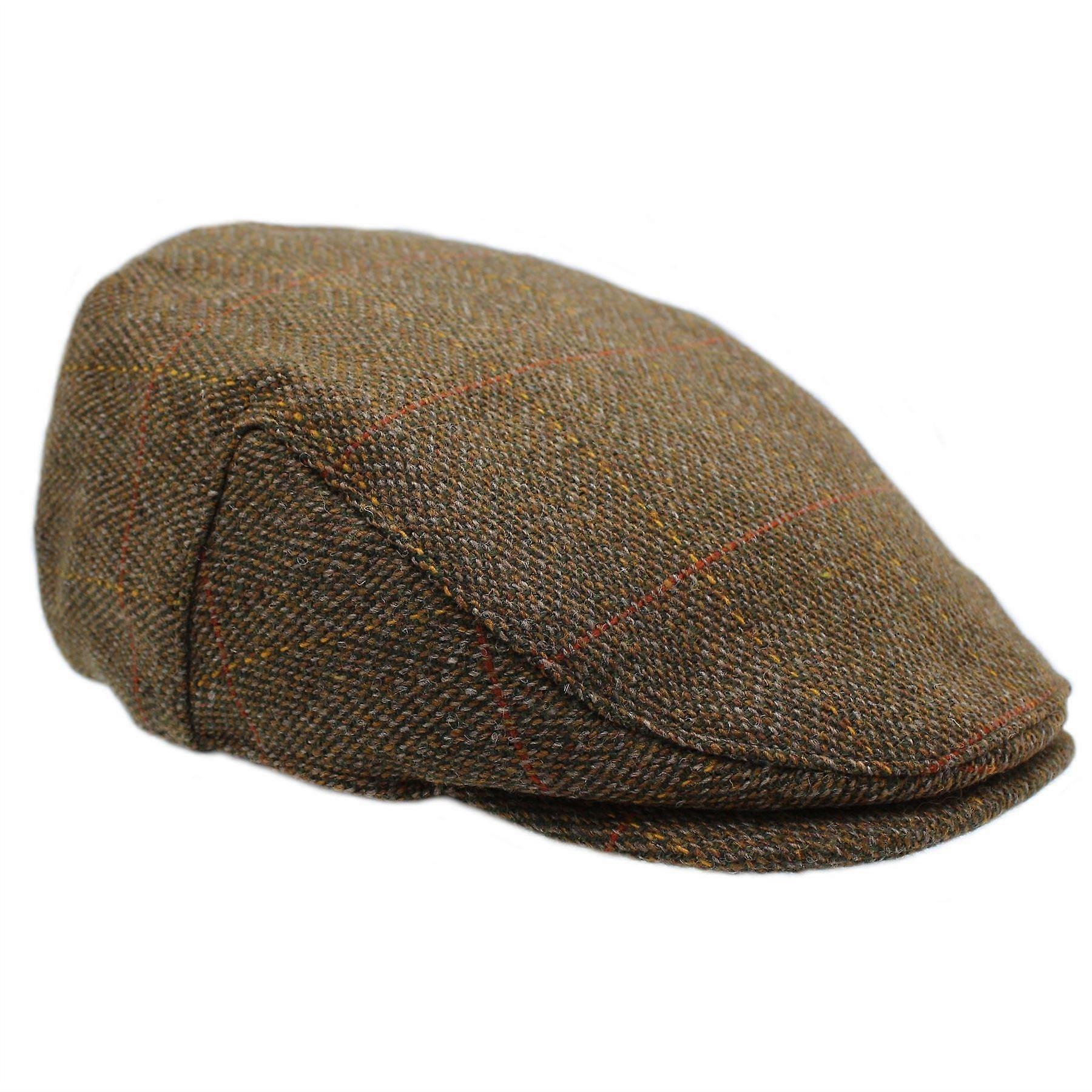 Chilton Derby Tweed Waterproof Flat Cap ZH285 Cedar