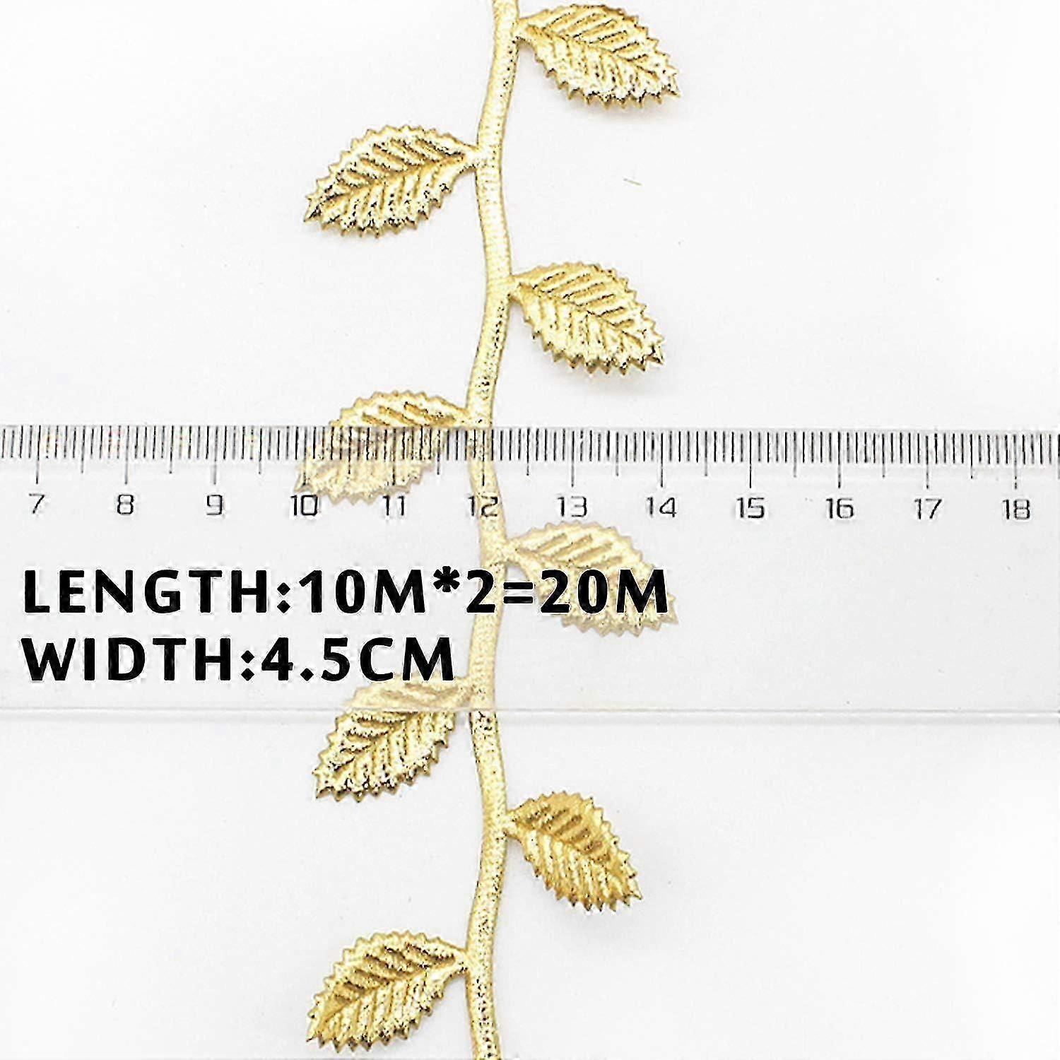 Metallic Leaf Decor Ribbon 22 Yards