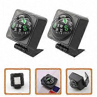 Black Dashboard Compass Mount 2pcs
