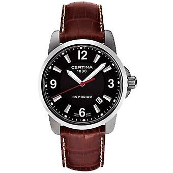 Certina Watch cab. DS Podium Watch Watch miehille analoginen kvartsi krokotiilin ihon ranne koru C0016101605700