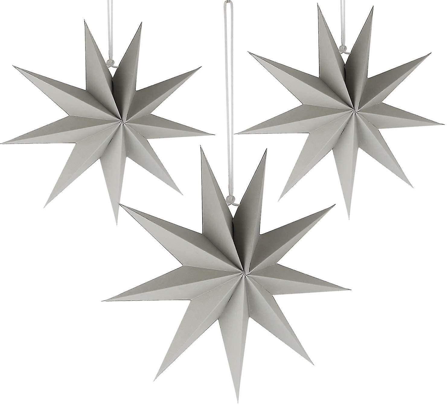 Paper Star, Folding Star Decoration, 30cm , 3pcs
