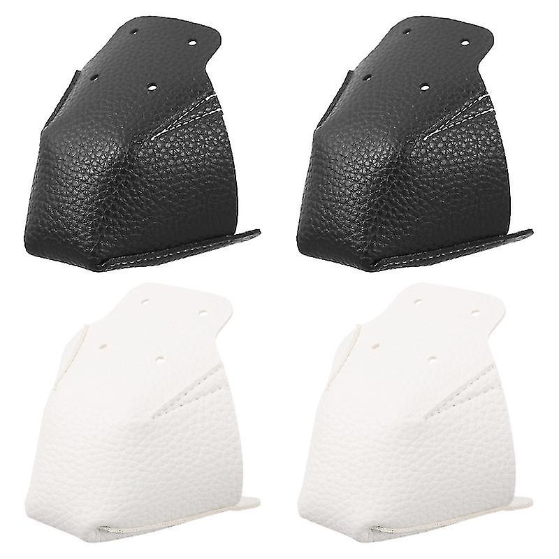11.5X9.5cm μαύροι άσπροι σφίκτες δαντέλας skate 2 ζεύγη προστατευτικών καπακιών κεφαλής πατινιών χρήσιμος πάγος S