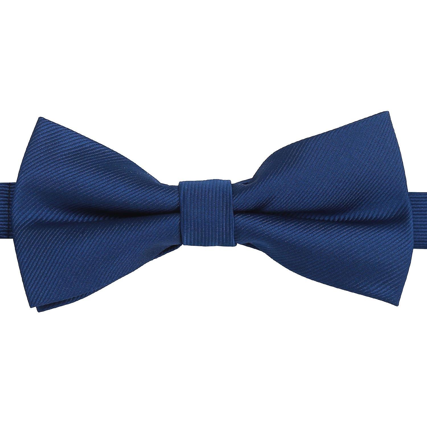 Navy Blue Plain Twill Pre-Tied Bow Tie