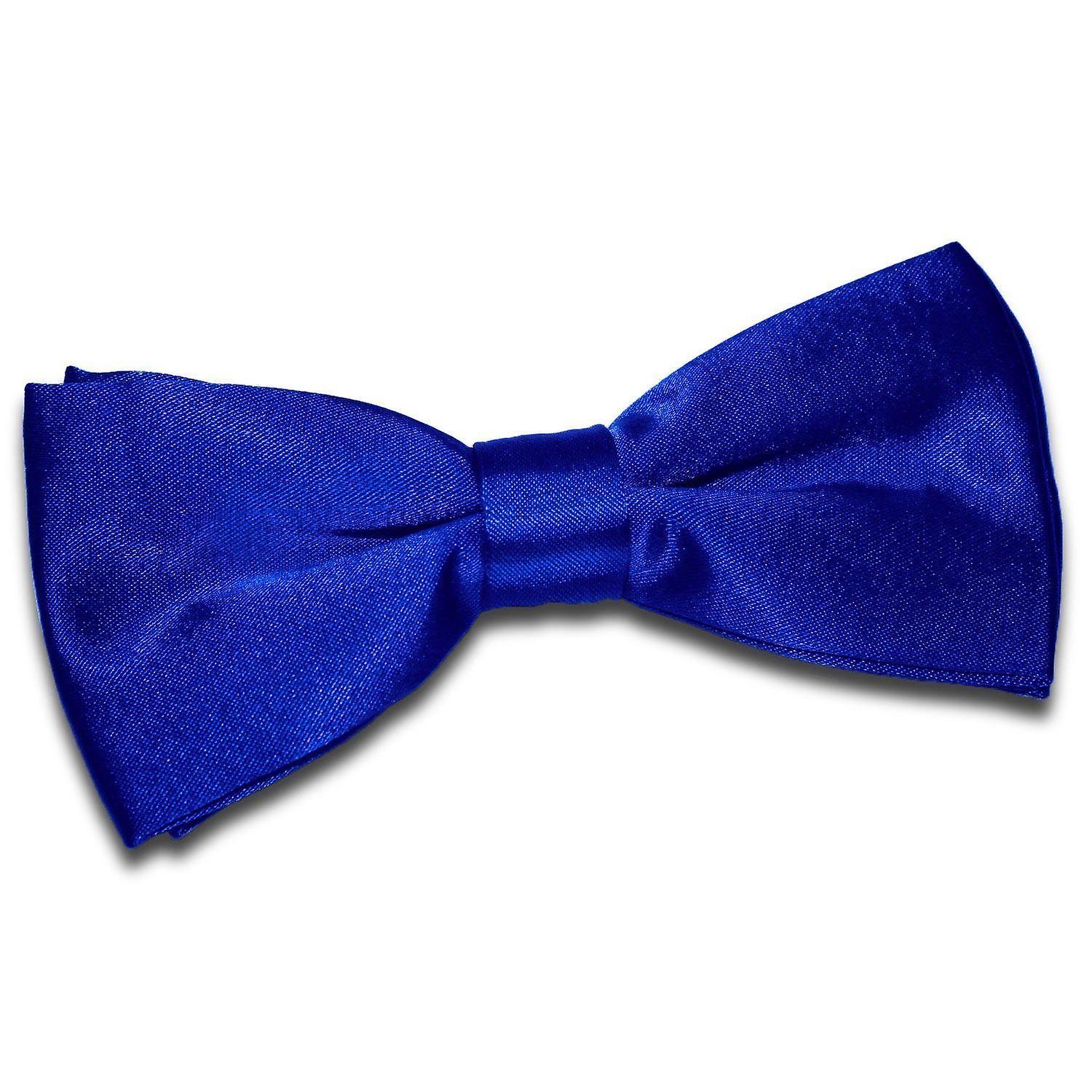 Royal Blue Plain Satin Pre-Tied Bow Tie