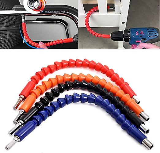 30cm Flexible Handle Screwdriver Bits Extension Drill Holder Connect Link for Electronic Drill (4Pcs)