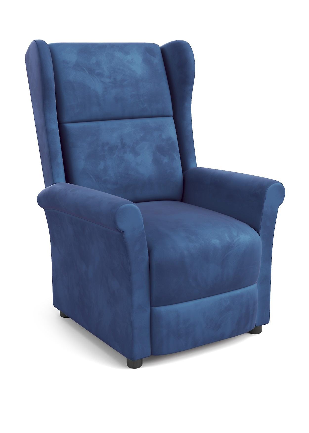 AGUSTIN - recliner - fold-out - navy blue