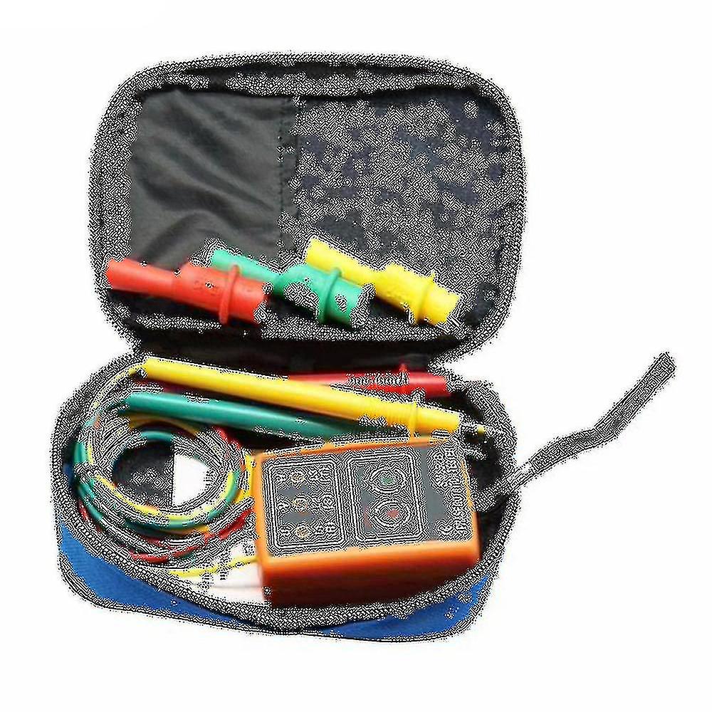New 3 Phase Sequence Rotation Tester Indicator Detector Meter Led Buzzer With Portable Pouch Td-led