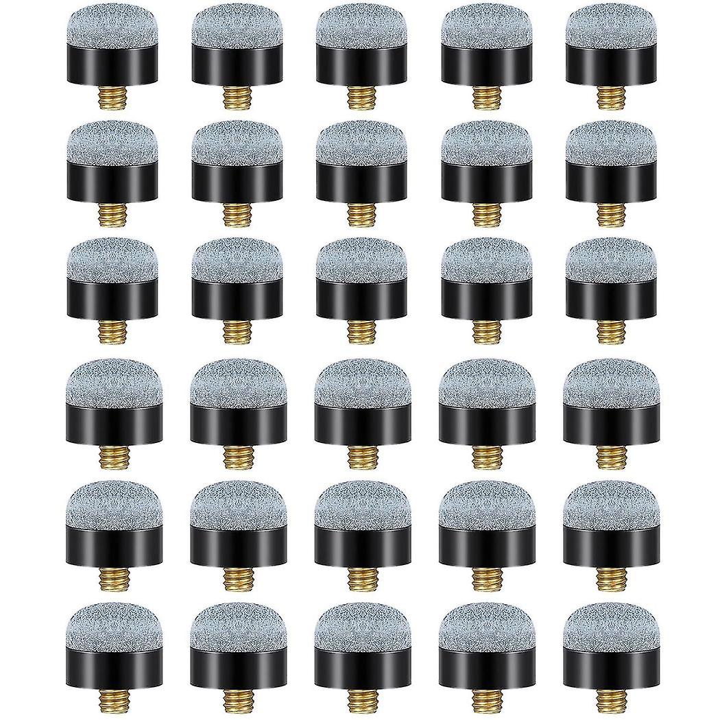 30pcs Pieces 12 Mm/13 Mm Billiard Pool Cue Stick Tips Screw On Tips Ferrules Replacement Billard Po