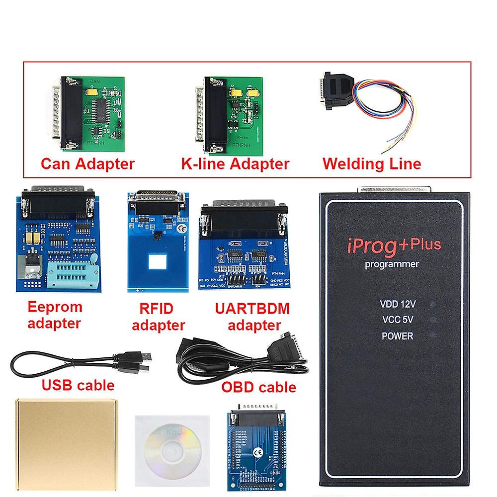 Iprog+plus Full Adapters Support Immo+mileage Correction+airbag Reset Replace Carprog Iprog Pro Full Adapters