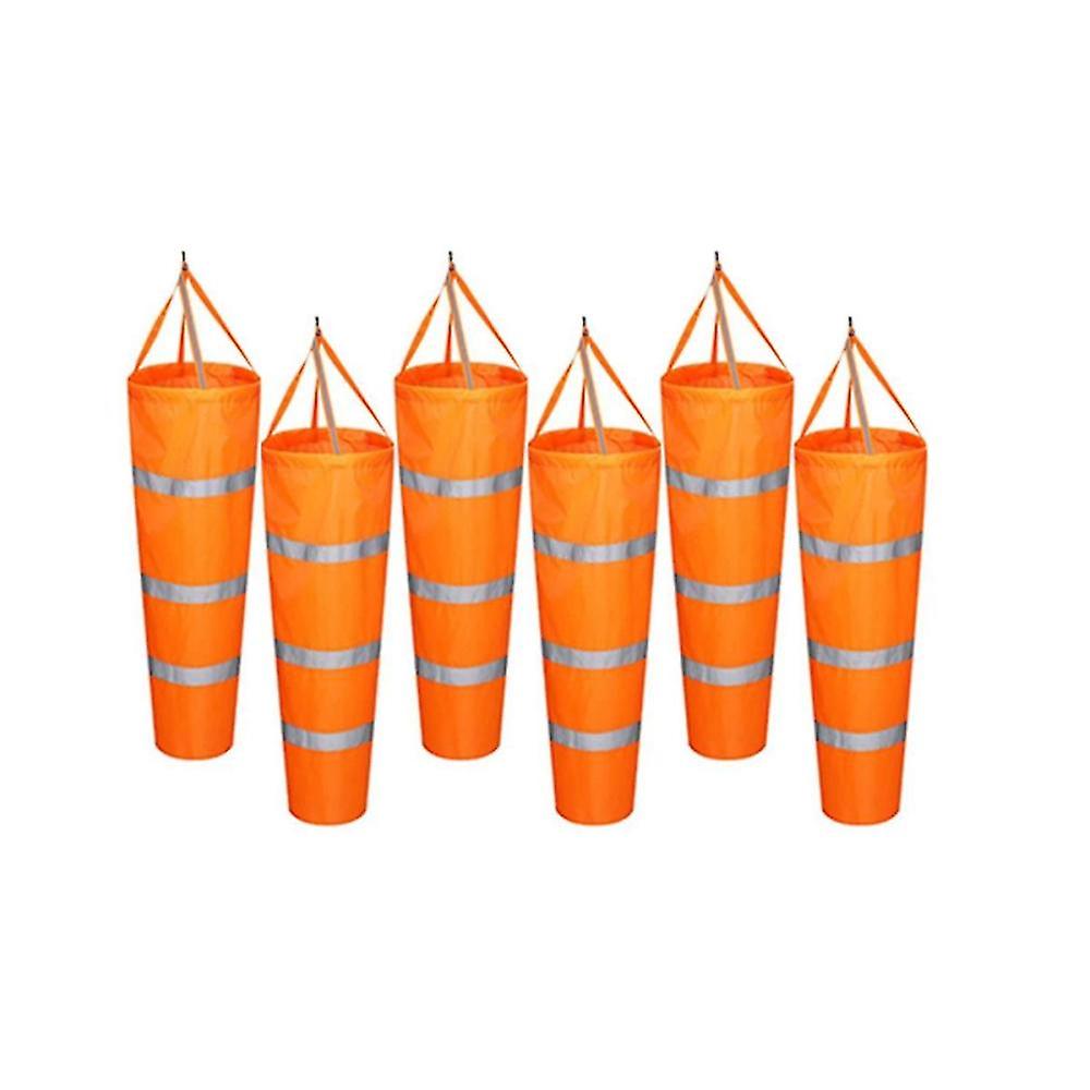 6pcs 39.27in Wind Sock Rip-stop Wind Direction Measurement Sock Bag With Reflective Belt For Outdoo