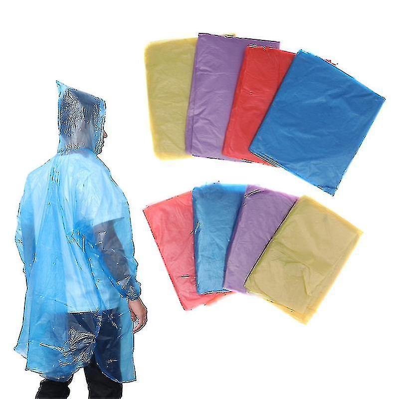 8pcs Adult Raincoat With Hood-r
