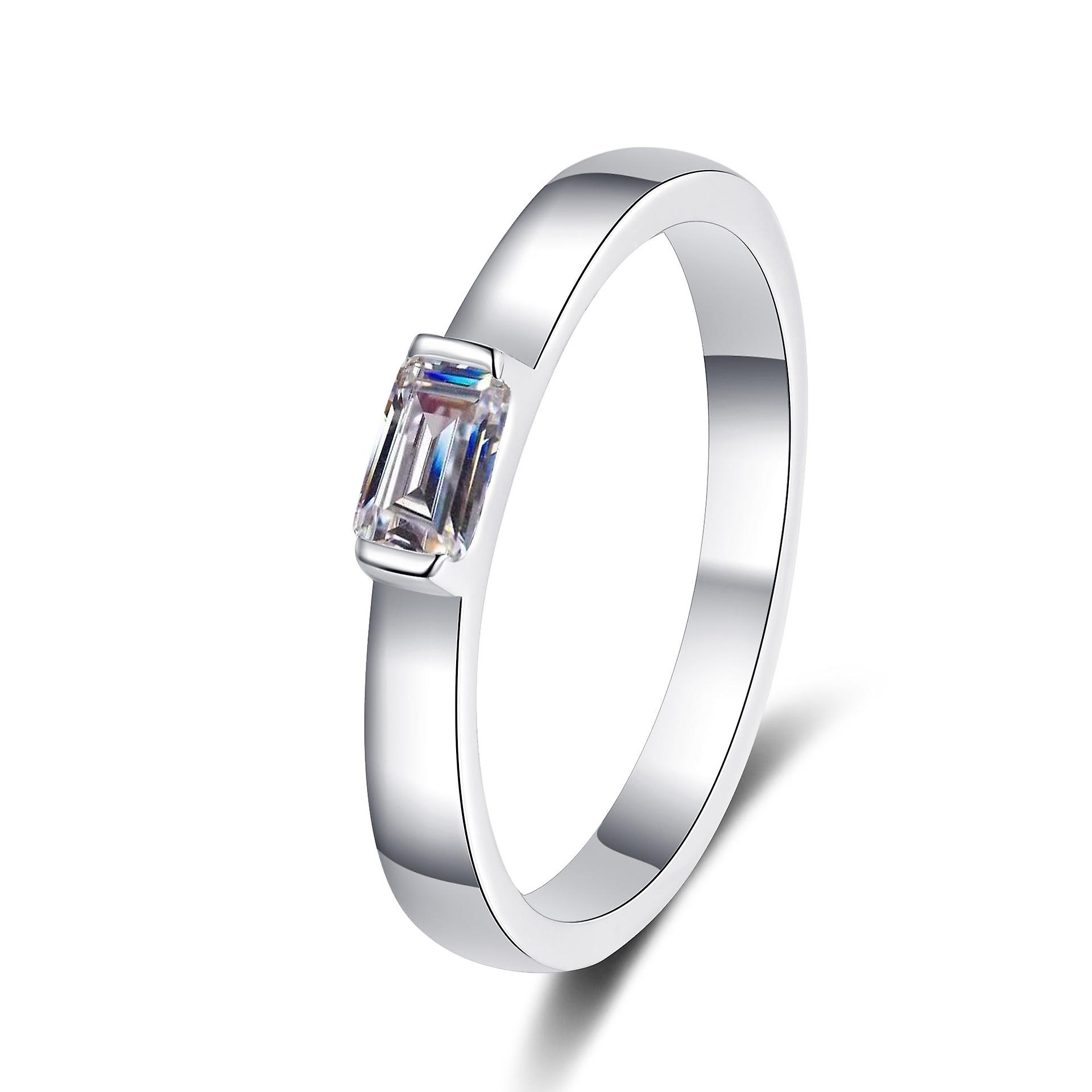 925 Sterling Silver Moissanite Ring
