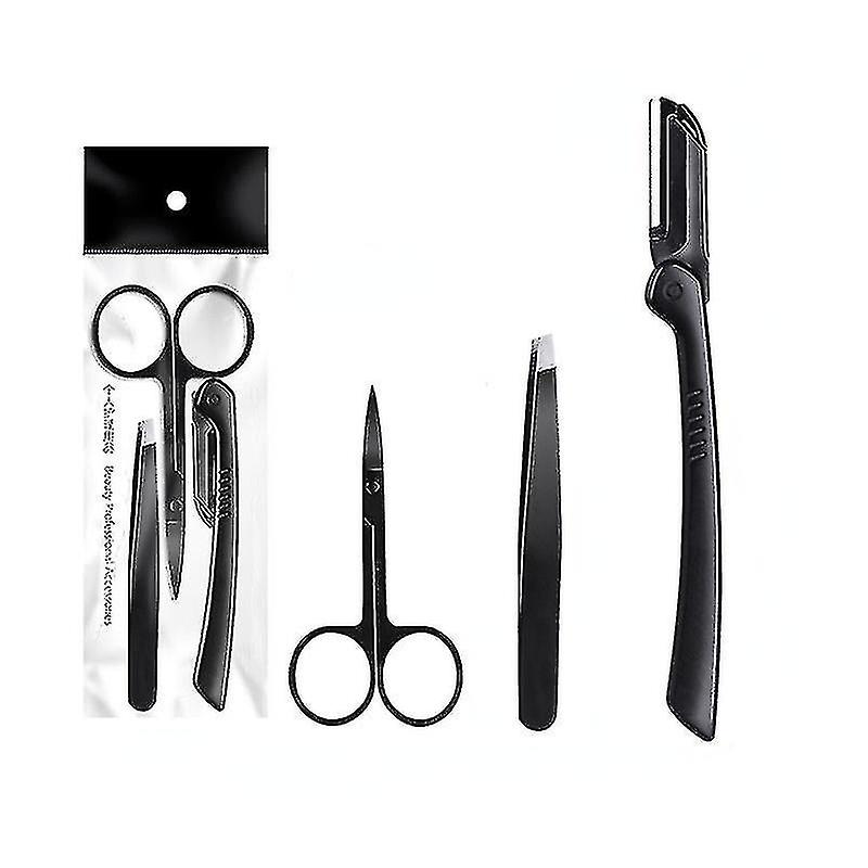 Eyebrow Trimmer Set Eyebrow Razor Eyebrow Tweezer Clipper Eye Brow Shaper Scissors Women Face Razor Makeup Tools