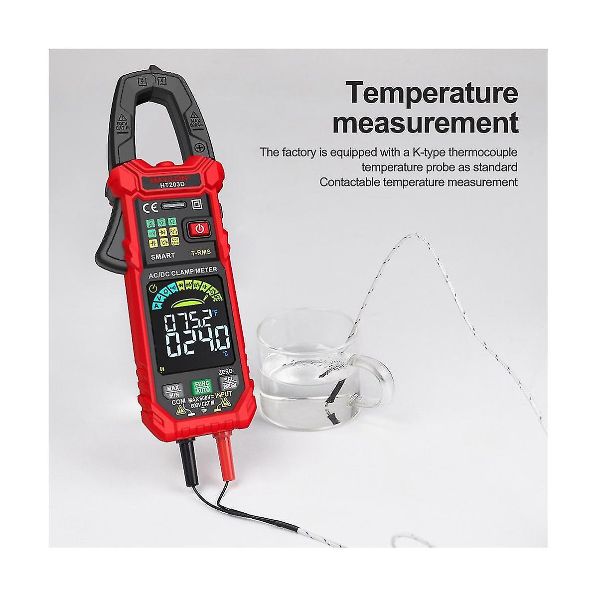 Ht203d Digitale Stromzange Multimeter Wechselstrom und AC / Tester Durchgang Hz Tester Voltmer