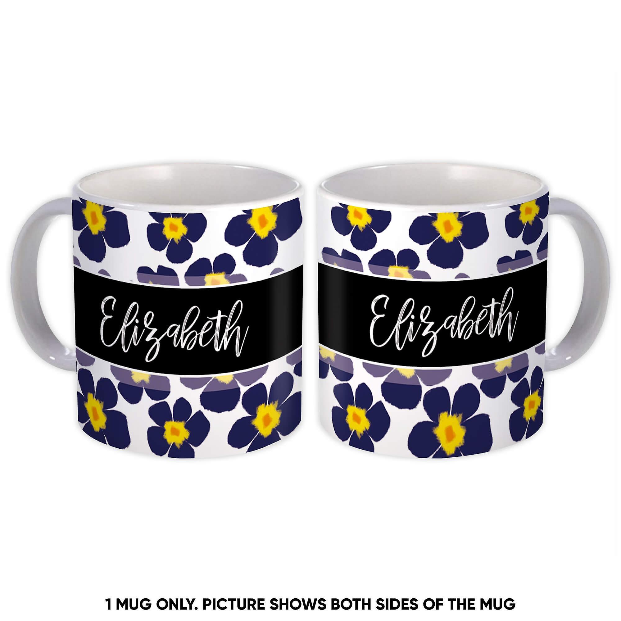 Gift Mug: Violet Flower Pattern Sweet