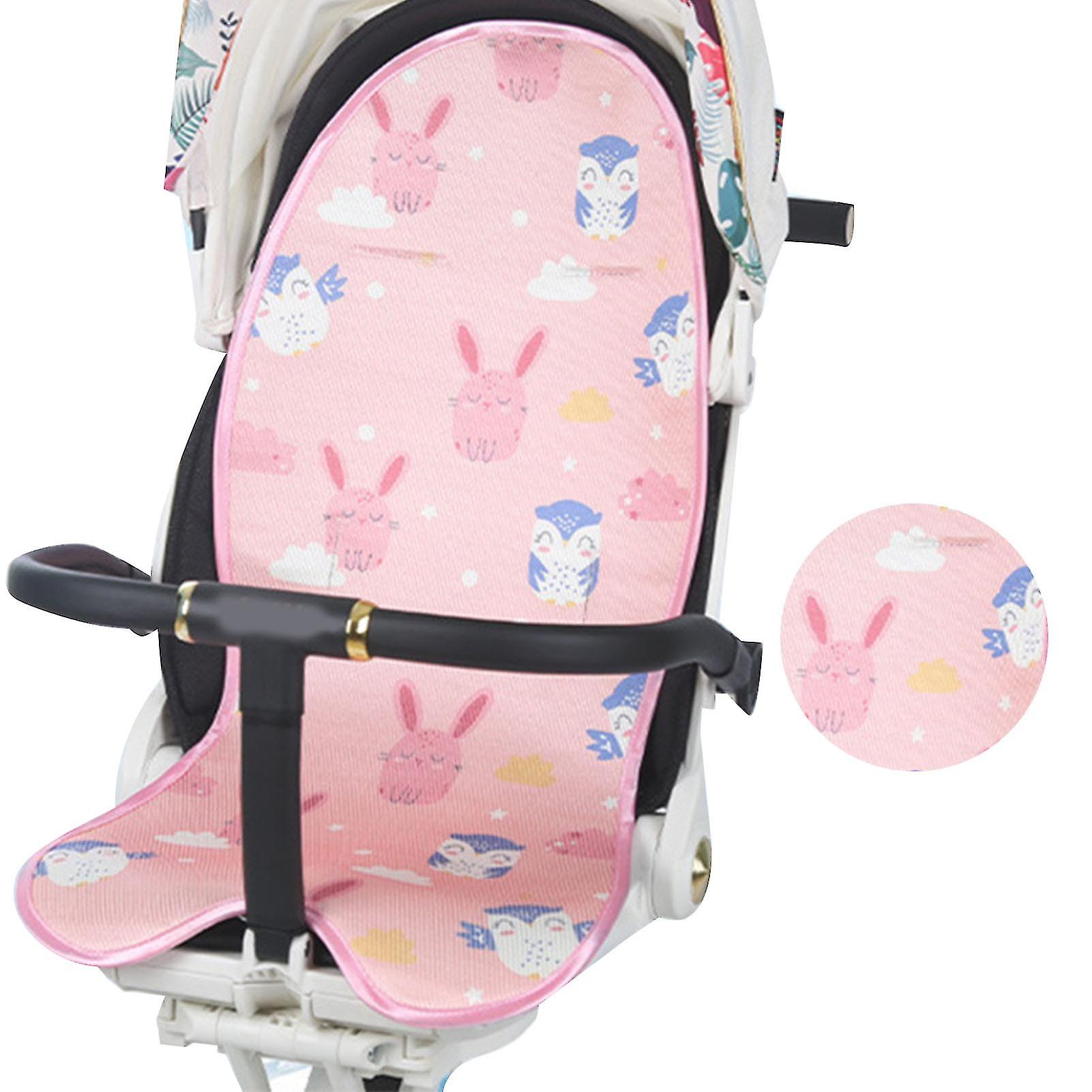 Baby Stroller Cool Pad Summer Ice Cooler Mat Breathable Sleeping Cushion Pad Liner for Stroller High Chair Pink