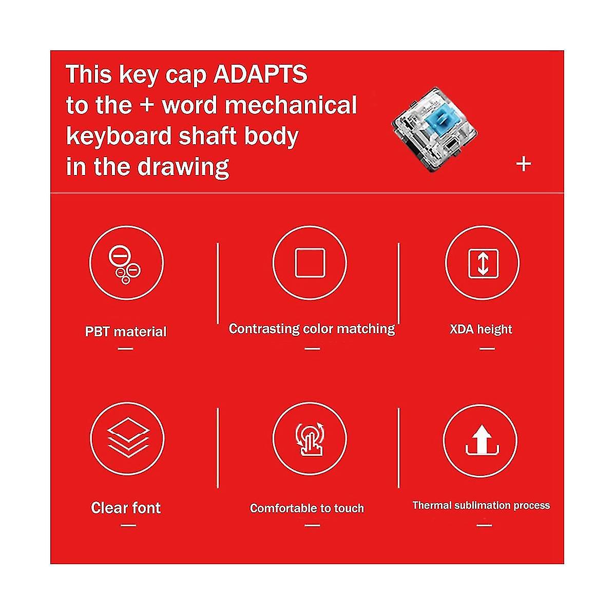 139-key Pbt Keycaps Xda Ball Cap Pbt Split Bar Cap -sided Sublimat Keycaps For Mechan