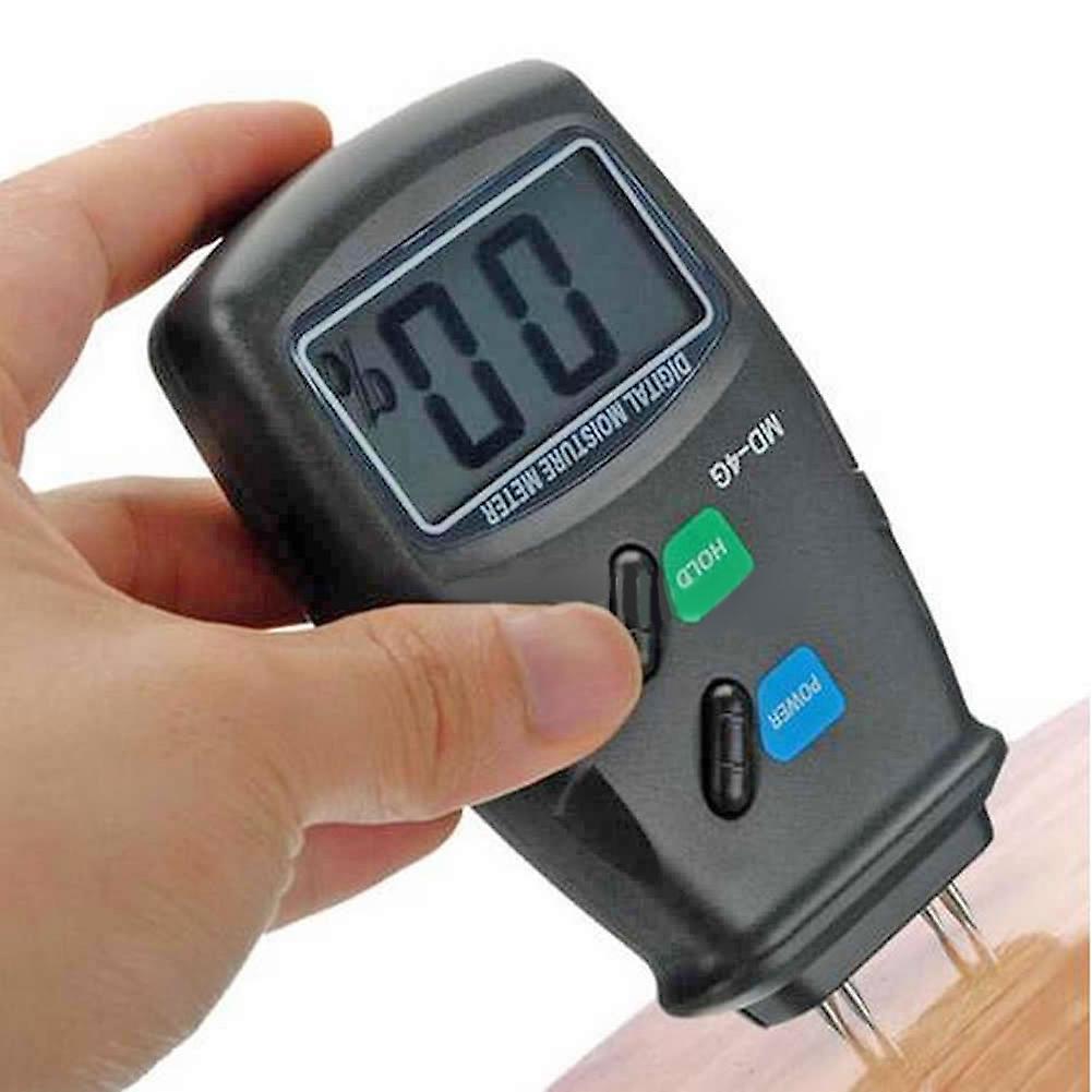 Digital Wood Moisture Meter Portable Moisture Meter Humidity Meter Damp Detector Tester Wood Humidity Meter 4 Pin