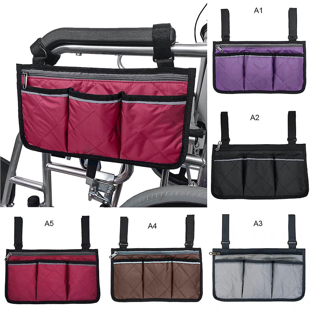 Universal Walker Taske Rollator Organizer Lomme Kørestol Løbehjul Klapvogn Side