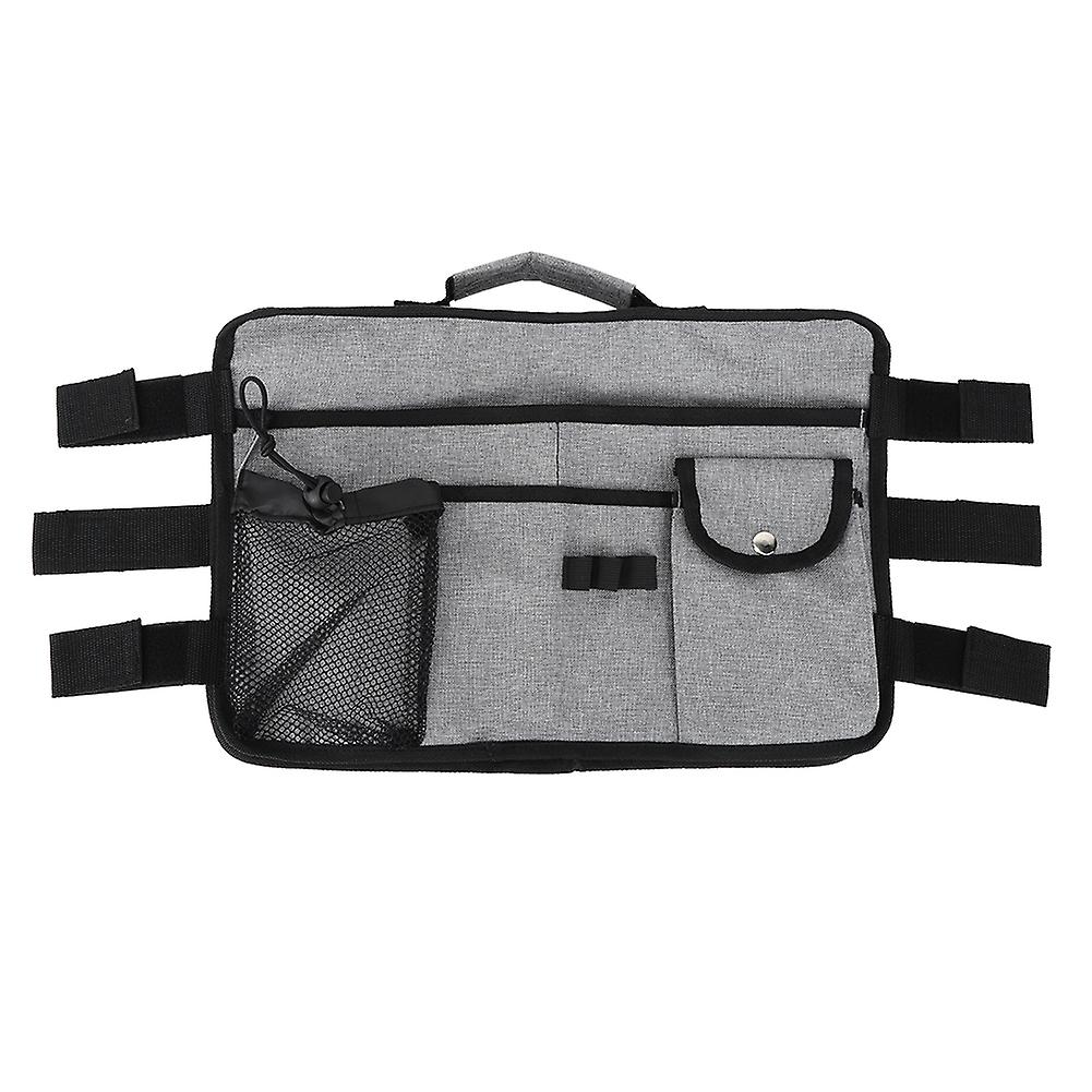 Senior Mobility Aid Tote For Universal Walker Attachment, Water Resistant Walker Bag With Multiple Pockets, Gray
