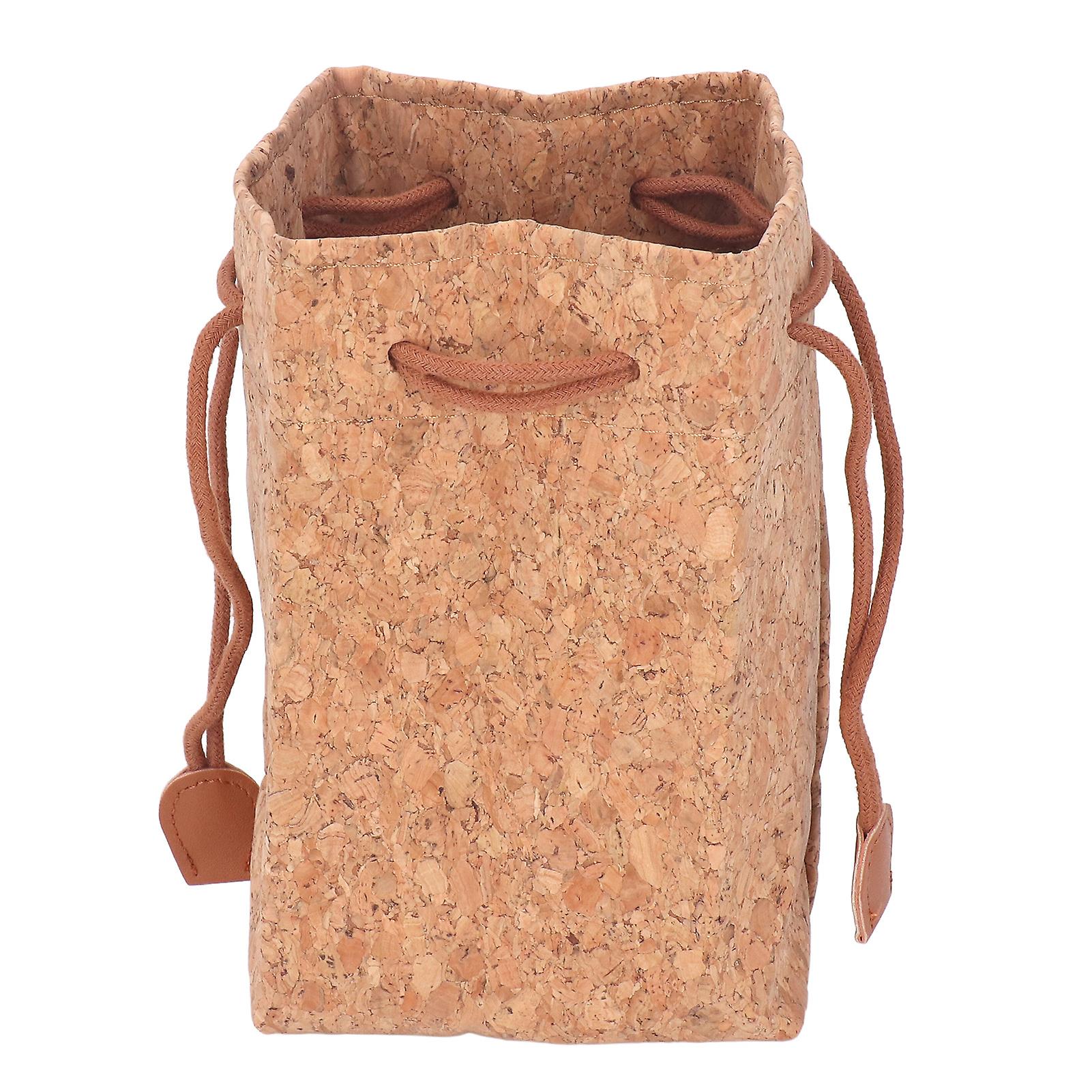 Soft Drawstring Camera Bag: Compact PU Leather Storage for Cameras and Accessories