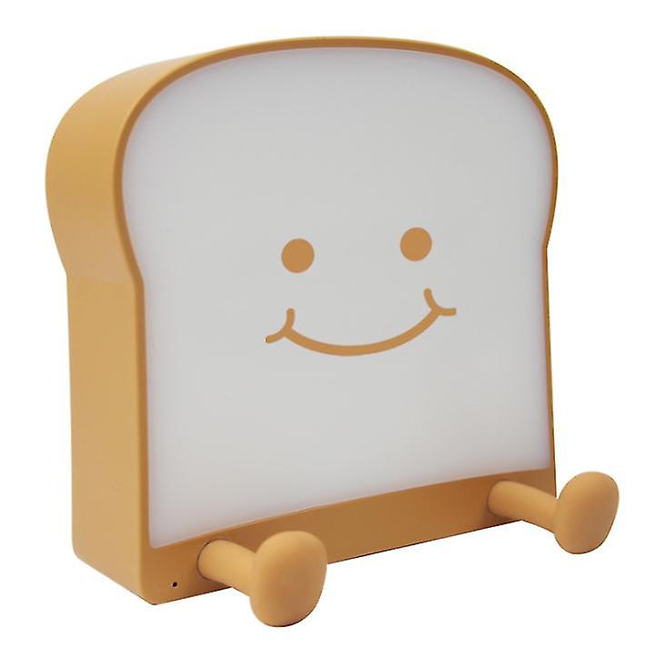 Toast Bread Night Light Usb Rechargeable Timer Light Single And Double Side Luminous Bedside Light