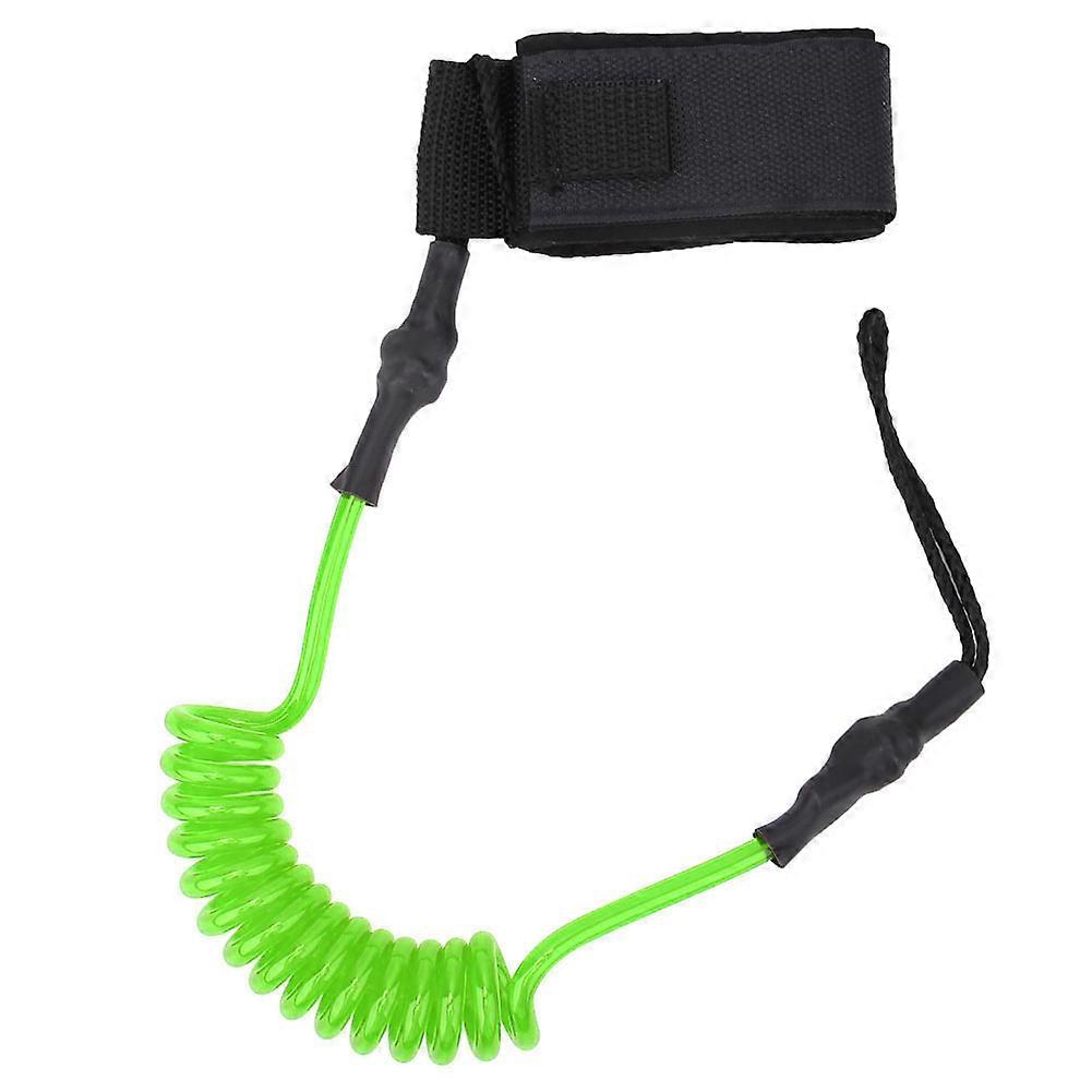 Durable TPU Elastic Foot Rope Leash Ankle Stretchable for Paddle Board Surfboardgreen white