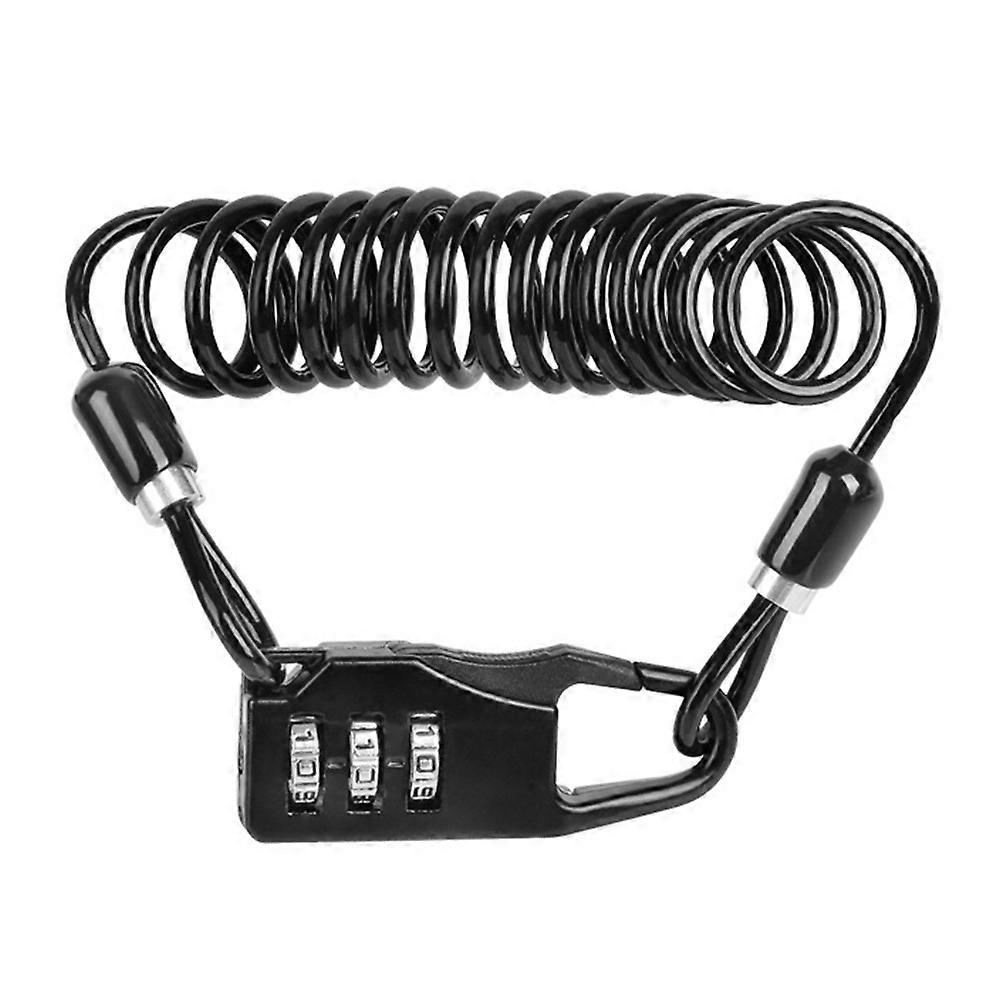 Casque de vélo de montagne portable avec fil d'acier et verrouillage par mot de passe à trois chiffres