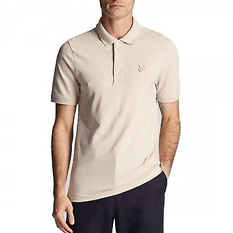 Men's Lyle & Scott Tonal Eagle Plain Pique Polo Cove Cream W870 SP400TON