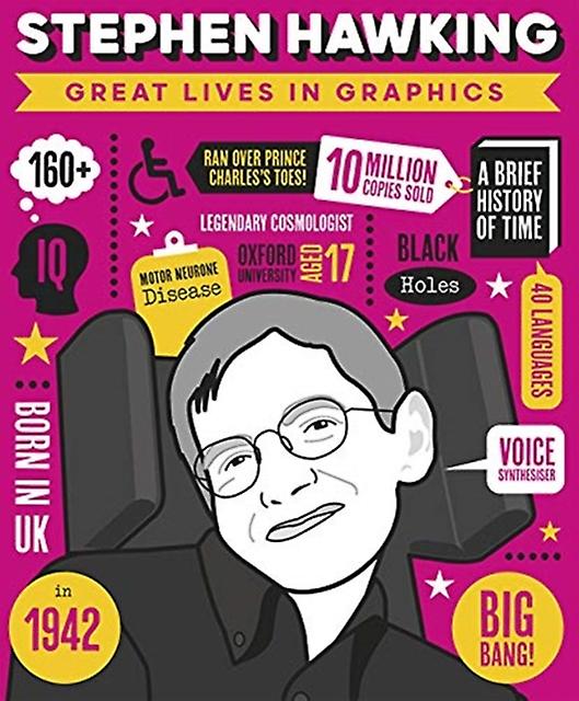 Great Lives In Graphics Stephen Hawking by Books Button Hardback Book