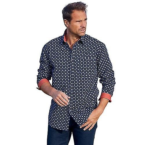 Atlas For Men Mens Patterned Poplin Shirt