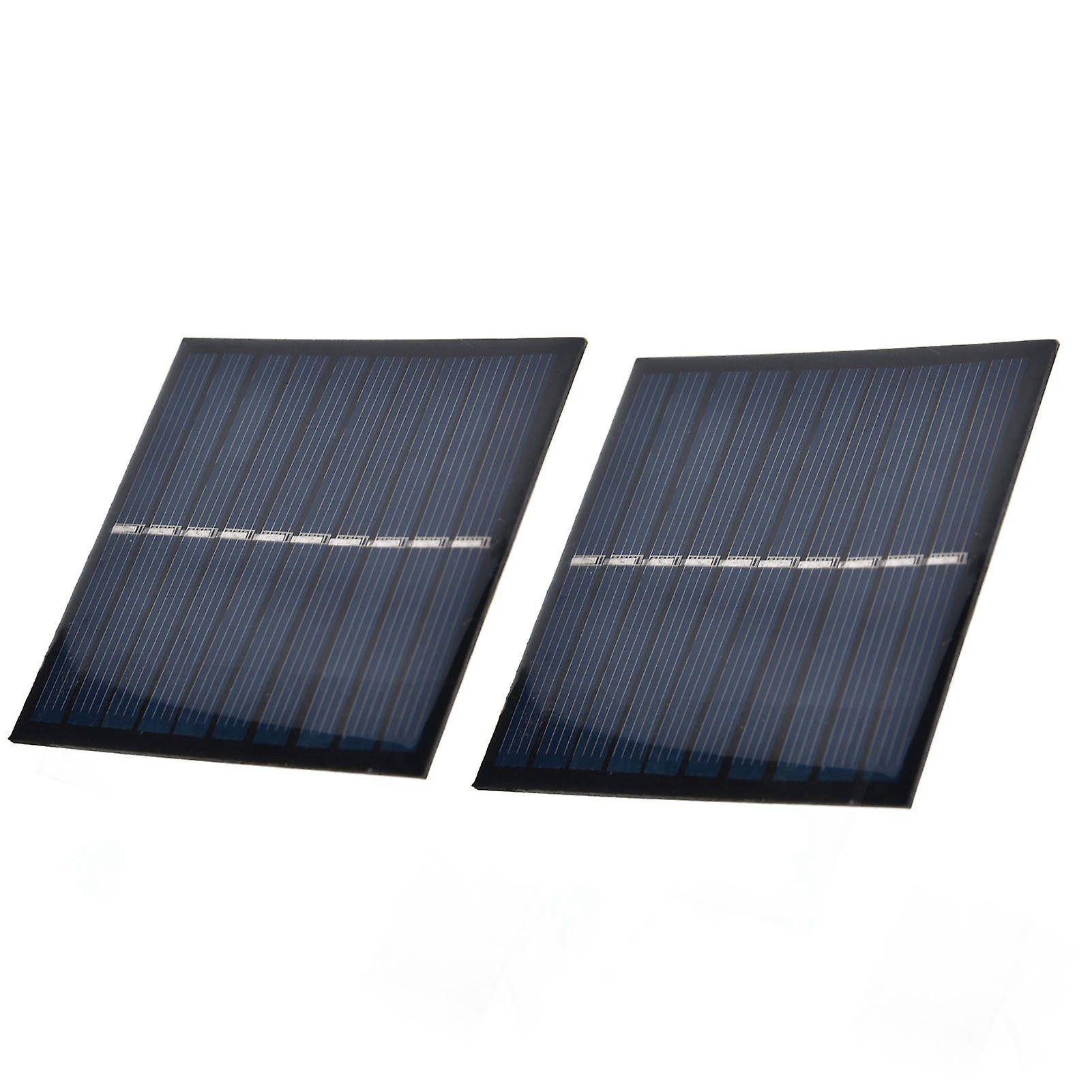 2Pcs Mini Solar Panel Portable Encapsulated Cell Epoxy Flexible DIY Use 0.7W 5V 0‑140mA