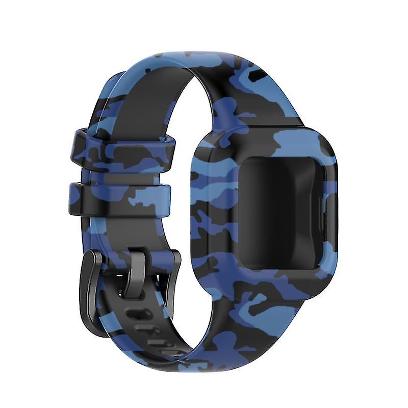 Per Garminfit Jr 3 / garmin Vivofit Jr 3 Cinturino traspirante anti-graffio anti-graffio Camuffamento blu