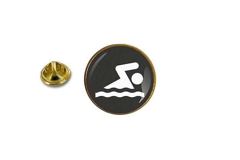 pine pine pin badge pin-apos;s metal with butterfly claw swimmer swimming