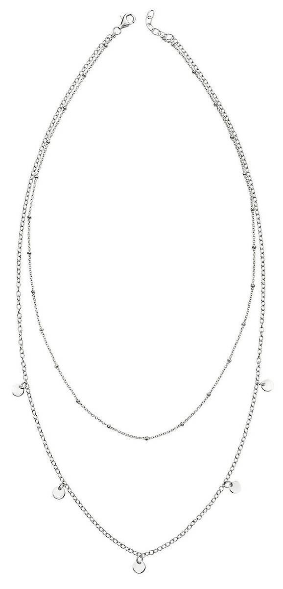 Beginnings Double Row Mini Disc Necklace - Silver