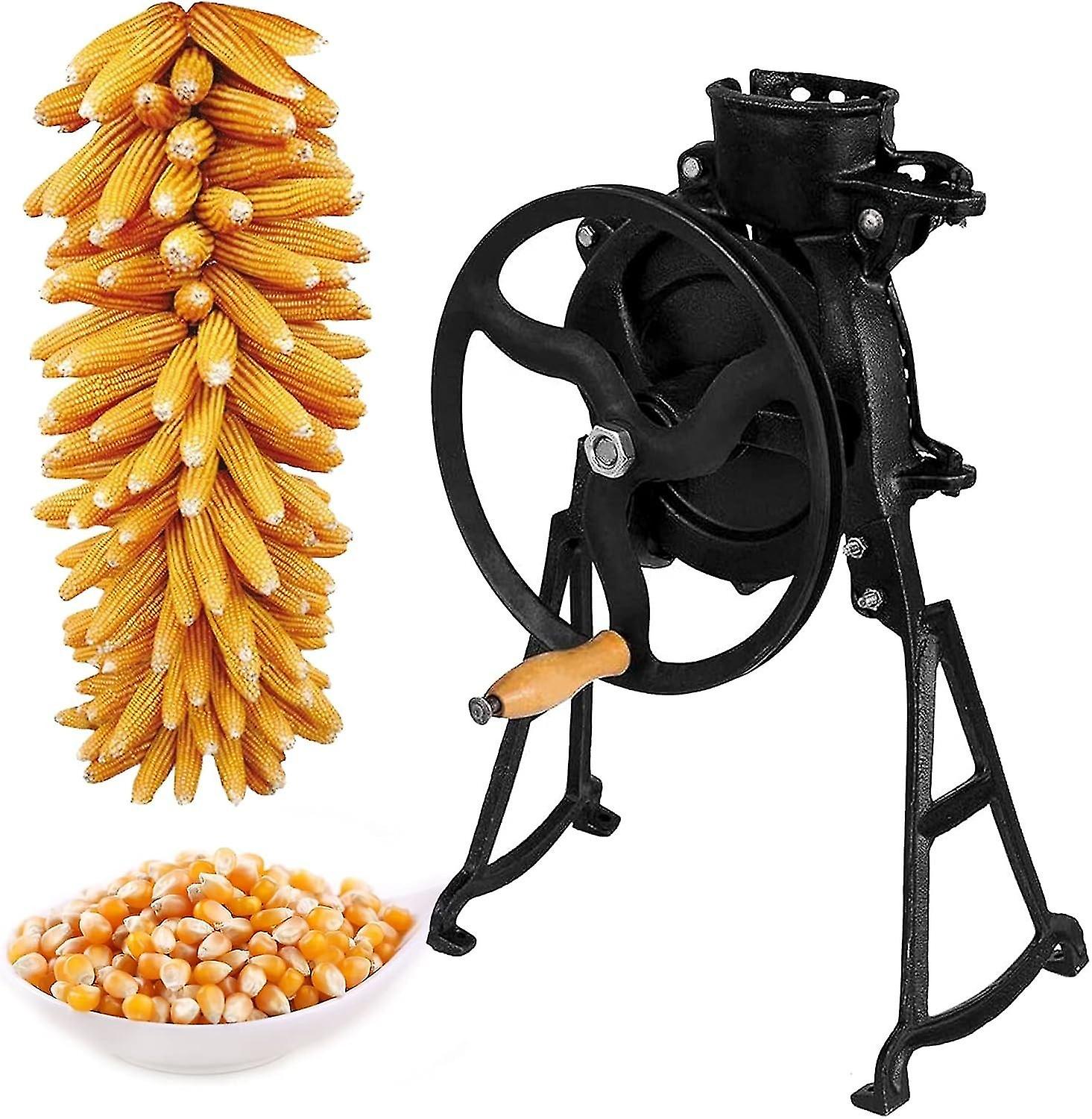 Manual Corn Thresher-quickly peel corn 40~60KG /H,Hand Corn Sheller with Wooden Handle Cast Heavy Du