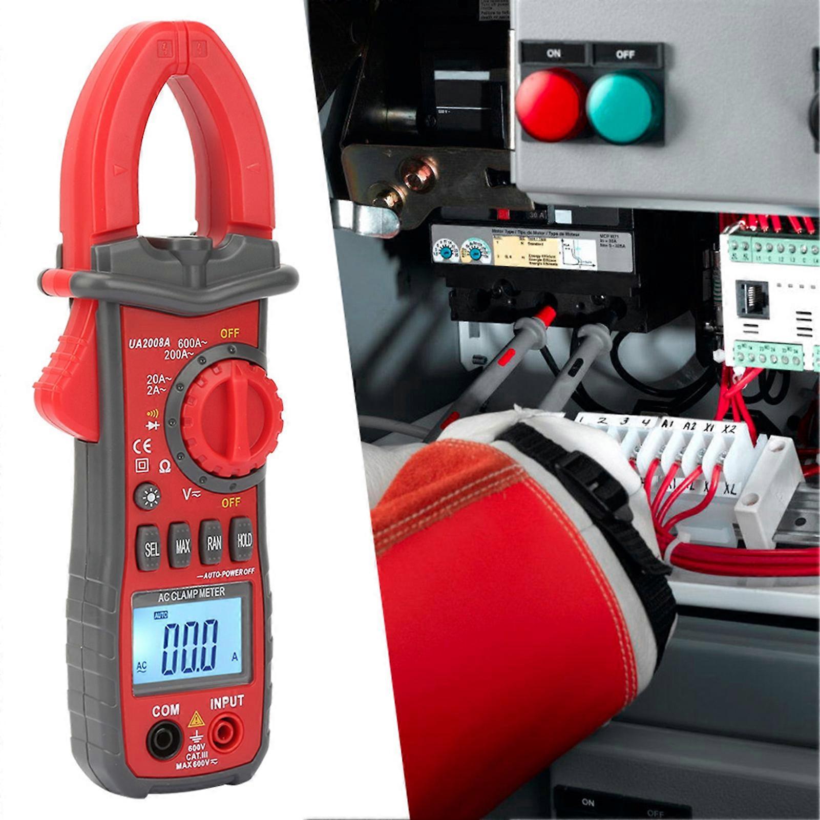 UA2008A Auto Digital Clamp Meter Multimeter 3.5" LCD Handheld