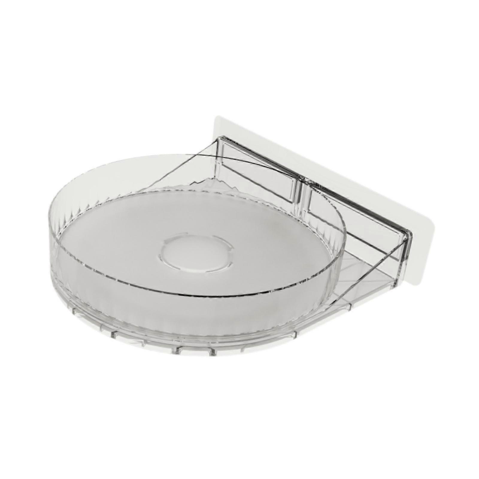 Turntable Organizer Storage Container Rotating Spice Rack for Kitchen Spice Clear Gray