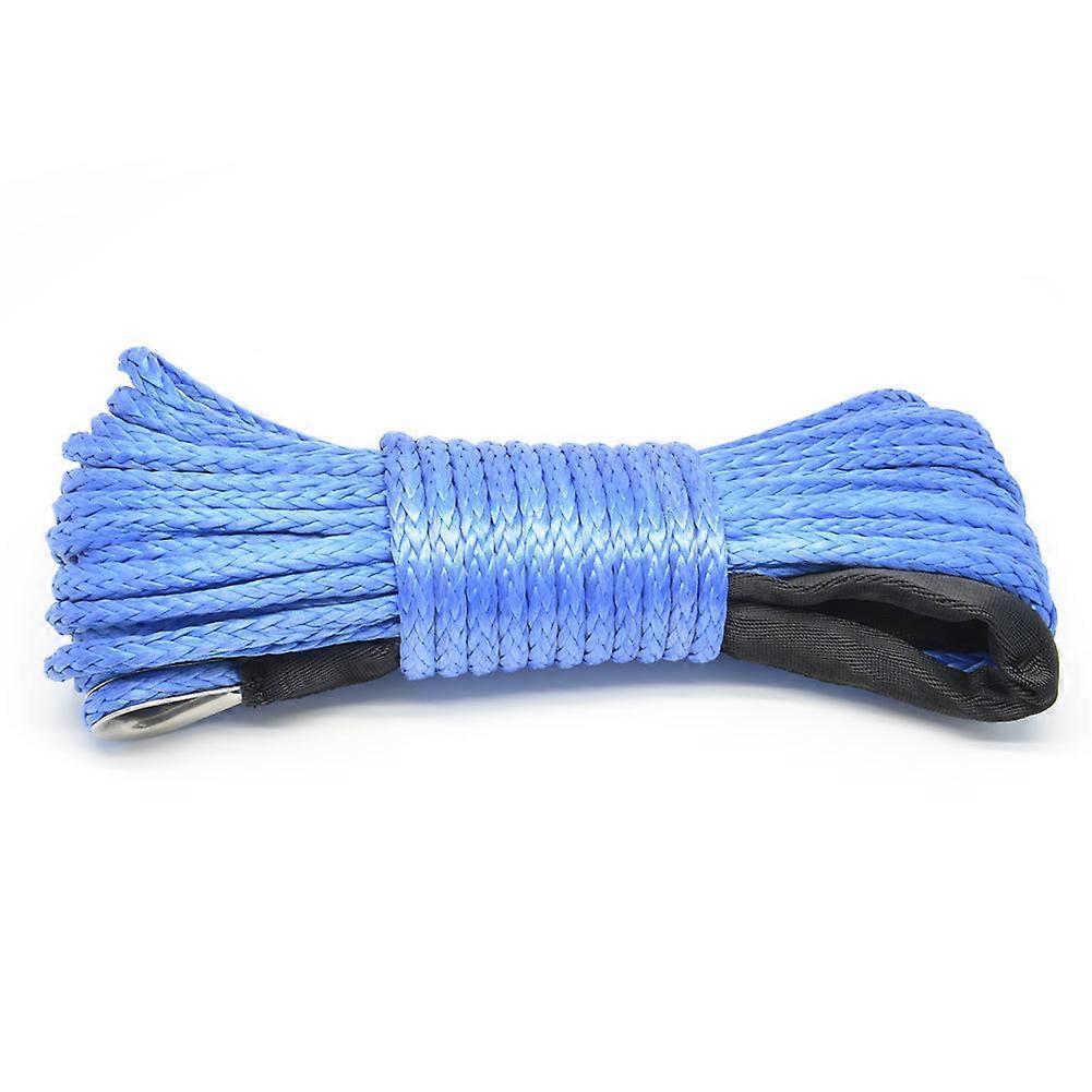 6mmx15m Winch Rope Line Cable Nylon Traction Rope Car Wash Maintenance Stringf (1pc, Blue)
